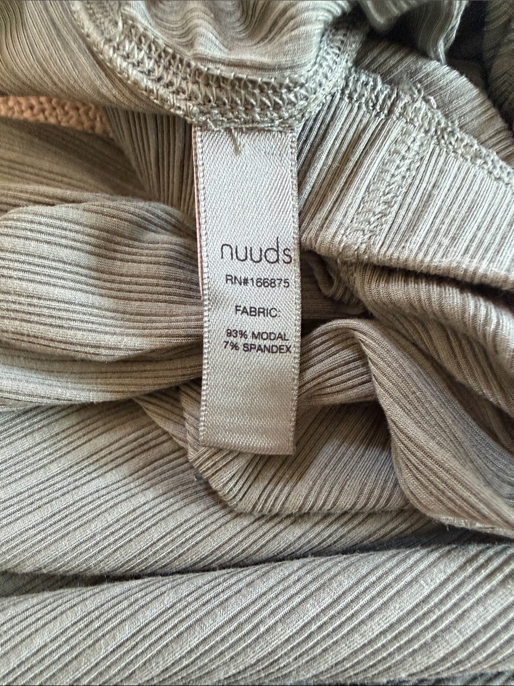 nuuds Agave/Olive Green Ribbed Tank Top and Lounge Pants Pajamas - Picture 14 of 15